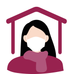 A girl with a house on her top icon