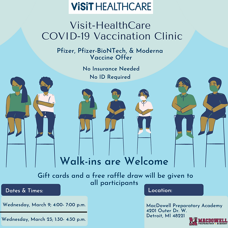 Visit health care banner with images