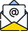 Email icon in yellow with white background